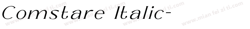 Comstare Italic字体转换